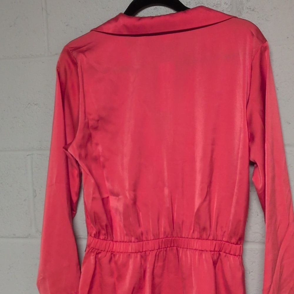 Red Mini Wrap Dress, Bitter Red, Medium, NWT, Date Night, Girl's Night Out - Picture 8 of 11